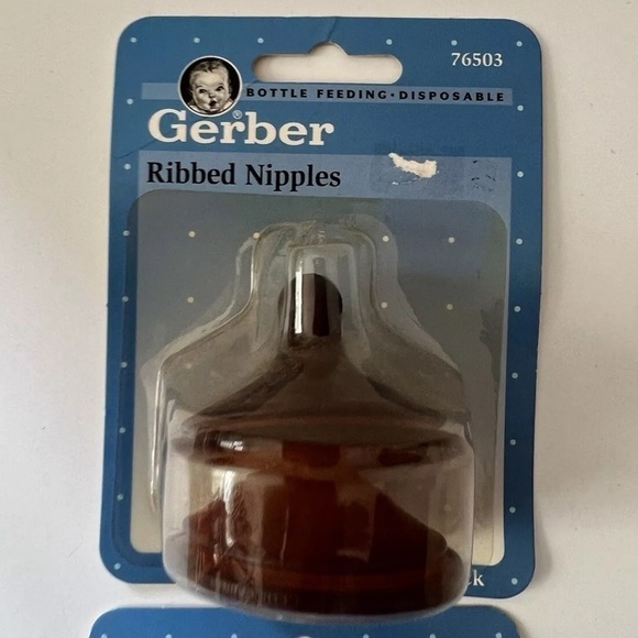 Vintage Gerber 1997 Ribbed Nipples Discontinued Lot Of 2 Packs - Picture 2 of 5